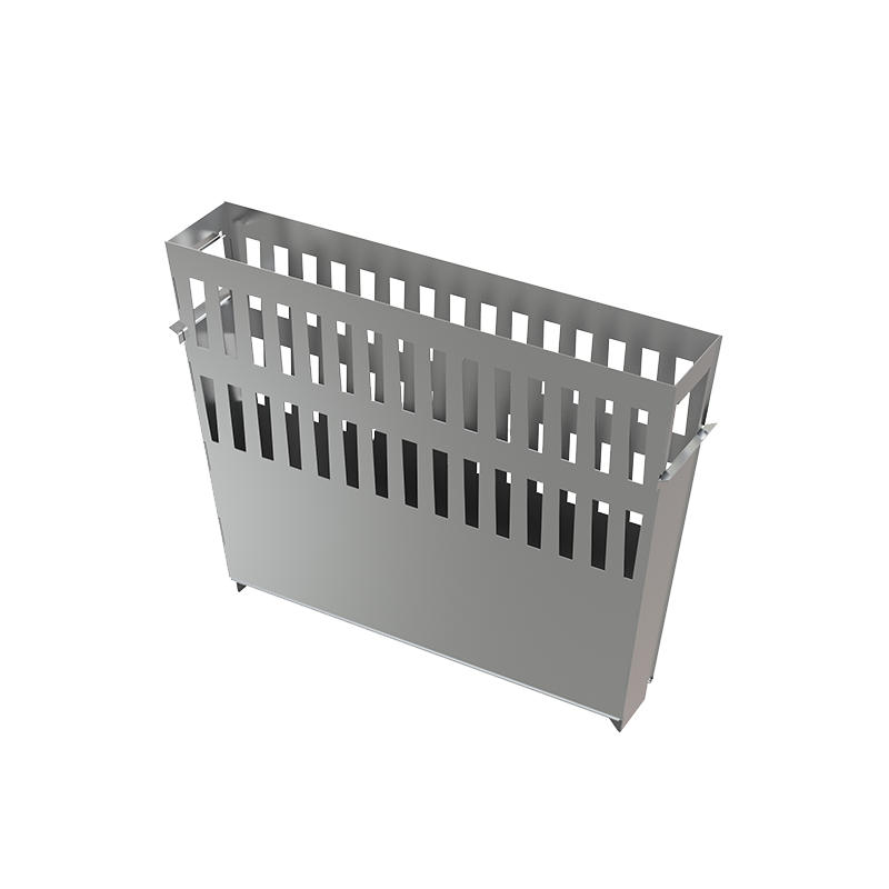 SAMMELKORB groß, Edelstahl für Entwässerungsrinne - Schwarz, Metall (9.6/38/48.2cm) - Alcadrain