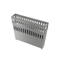 SAMMELKORB groß, Edelstahl für Entwässerungsrinne - Schwarz, Metall (9.6/38/48.2cm) - Alcadrain