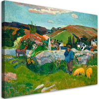 WANDBILD der schweinehirt paul gauguin - Multicolor, Textil (60/40cm) - Feeby
