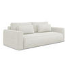 3-SITZER SOFA mit Schlaffunktion Strukturstoff Stoff Beige - Beige/Creme, Kunststoff/Textil (238/82/105cm) - Makamii