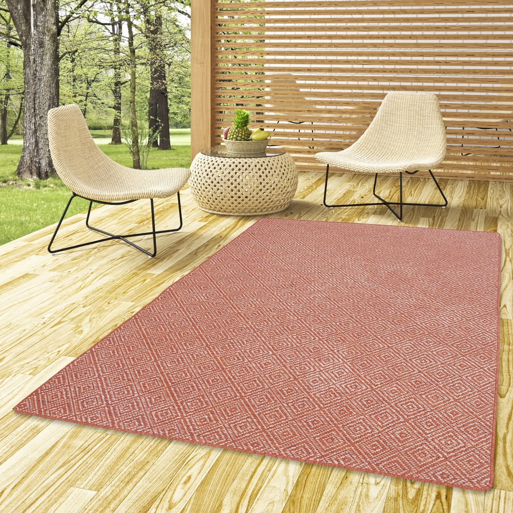 Thumbnail - Snapstyle In-, Terra cotta, Textil, 133x133 cm, Teppiche & Böden, Teppiche, Outdoorteppiche