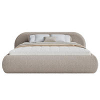 POLSTERBETT Shels 200x200 cm - Taupe/Schwarz, Kunststoff/Textil (200/200cm) - Selsey