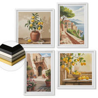 WANDBILDER 4er-Set - 50x50 cm & 40x60 cm Weißer Rahmen - Zitrusfrüchte in der Küche - Weiß, Kunststoff (50/50cm) - ArtPrintCave