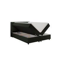 BOXBETT Diamaro 160x200 cm mit Bettkasten und Topper - Dunkelgrün - Grün, Holz (160/200cm) - Panda Möbel