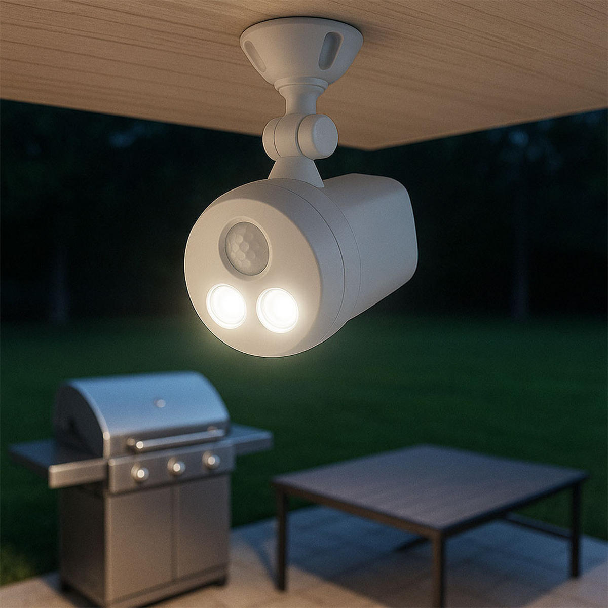 LED AUSSEN-WANDLEUCHTE Weiß Kunststoff 2er Set - Weiß, Kunststoff (11.5/16.5/9.5cm)