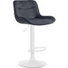 BARHOCKER Samt schwarz - Schwarz/Weiß, Textil/Metall (49/85/51cm) - CLP
