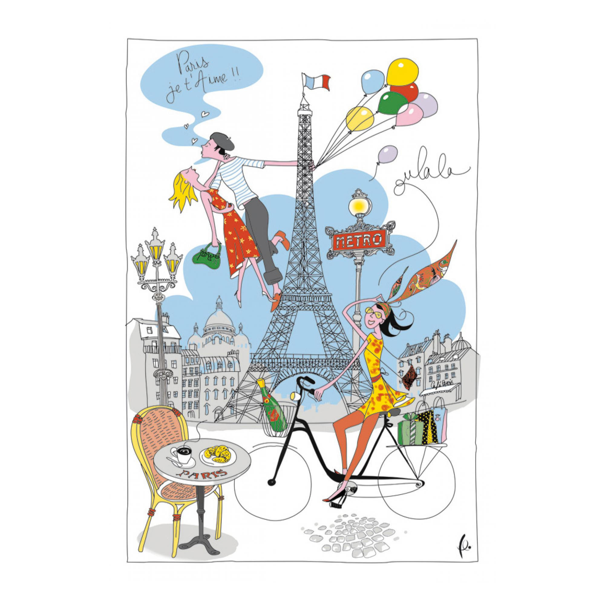 GESCHIRRTUCH La Parisienne weiß 72 x 48 cm - Weiß, Textil (48/72cm) - Winkler