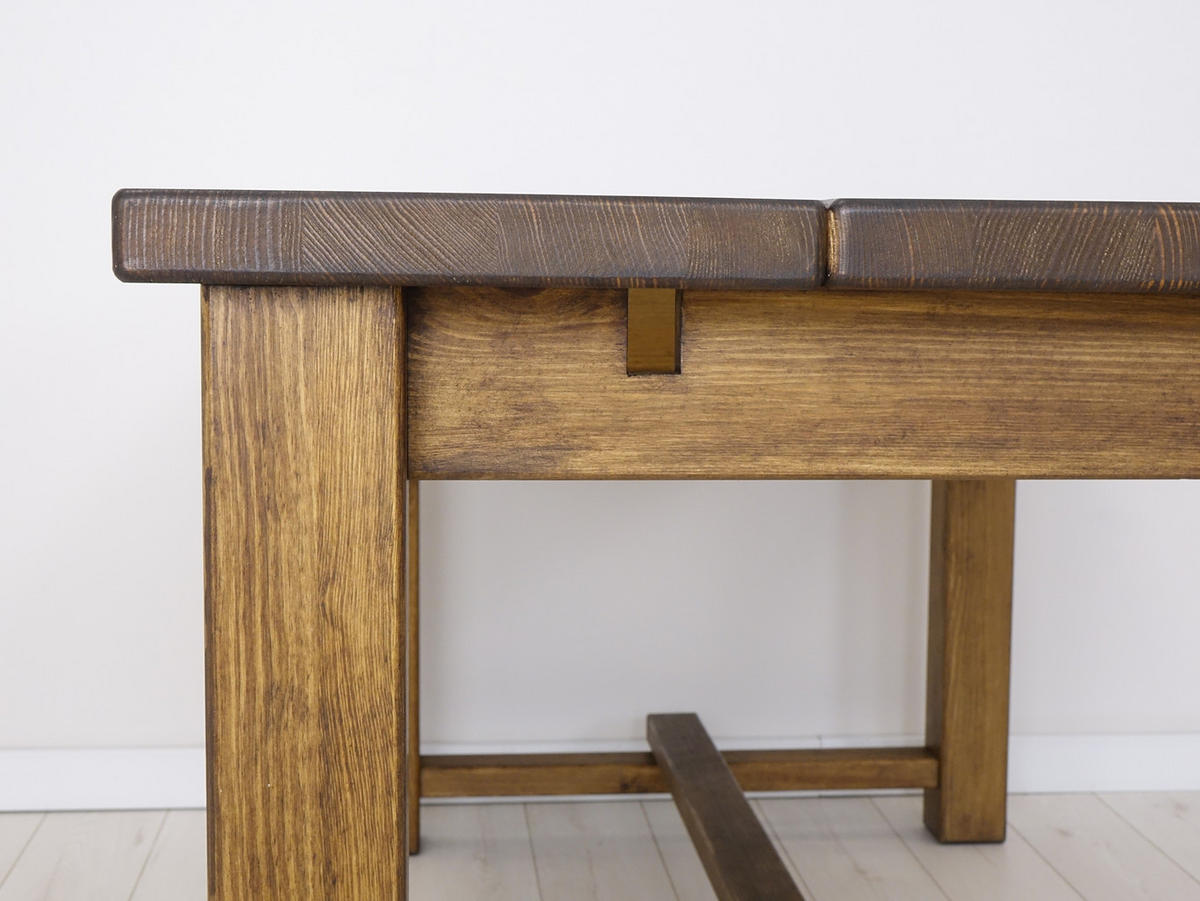 ESSTISCH aus Massivholz 180 cm Rustyk 3 - Dunkelbraun, Holz (180/90/78cm) - Seart