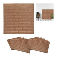 10XSTĚNOVÉ panely - měděná, textil/plast (0.5/70/70cm) - Relaxdays