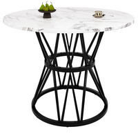 ESSTISCH, MDF mit Marmoroptik & Metallgestell, 100/100/76 cm, Schwarz - Schwarz, Holzwerkstoff (100/100/76cm) - Redom