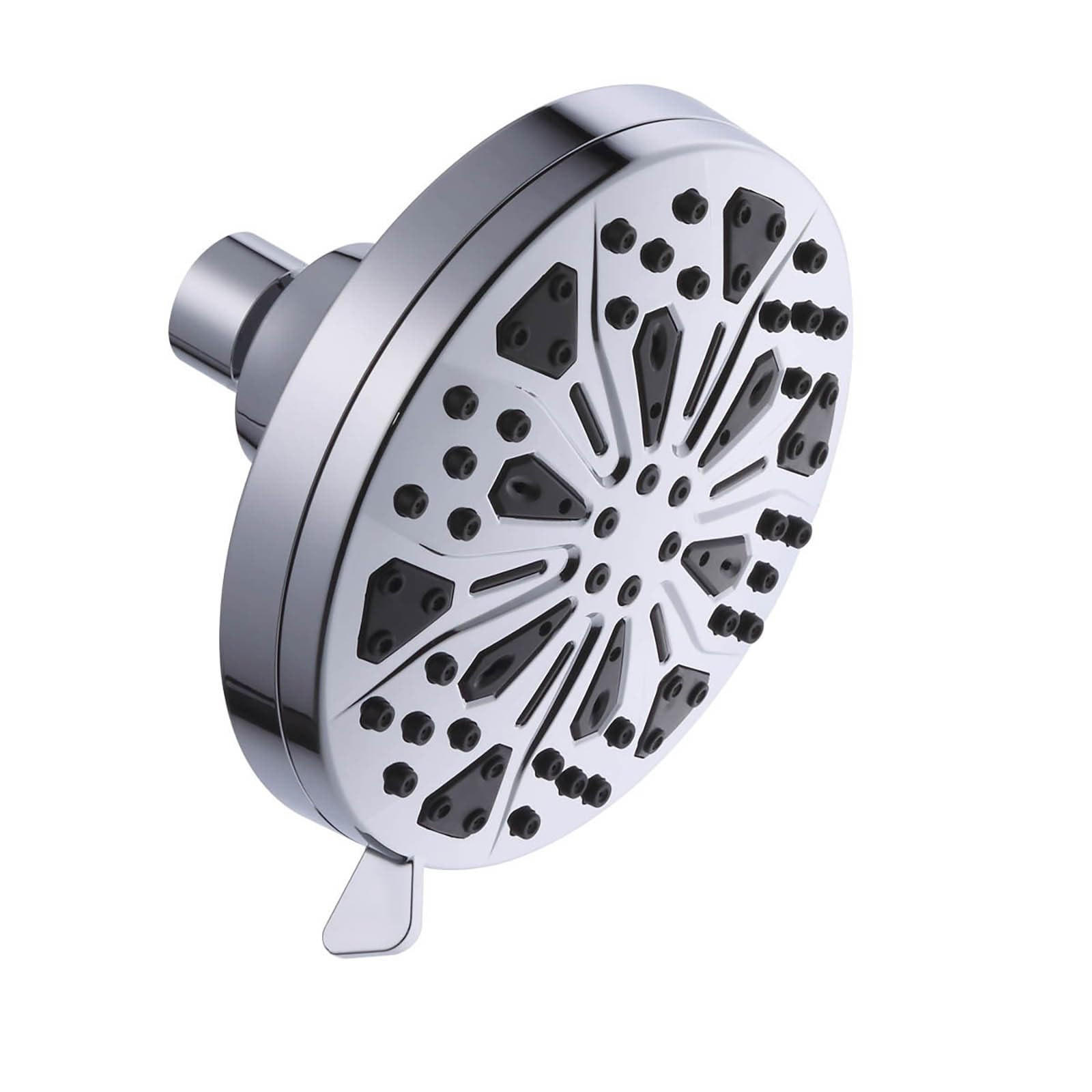 DUSCHKOPF 8er-Set Hochdruck Regendusche Silber Für Niederdruck - Silberfarben, Metall (11/10.7/10.7cm)