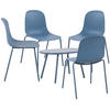GARTENSITZGRUPPE Kunststoff Blau (5-teilig) - Blau, Kunststoff - CLP