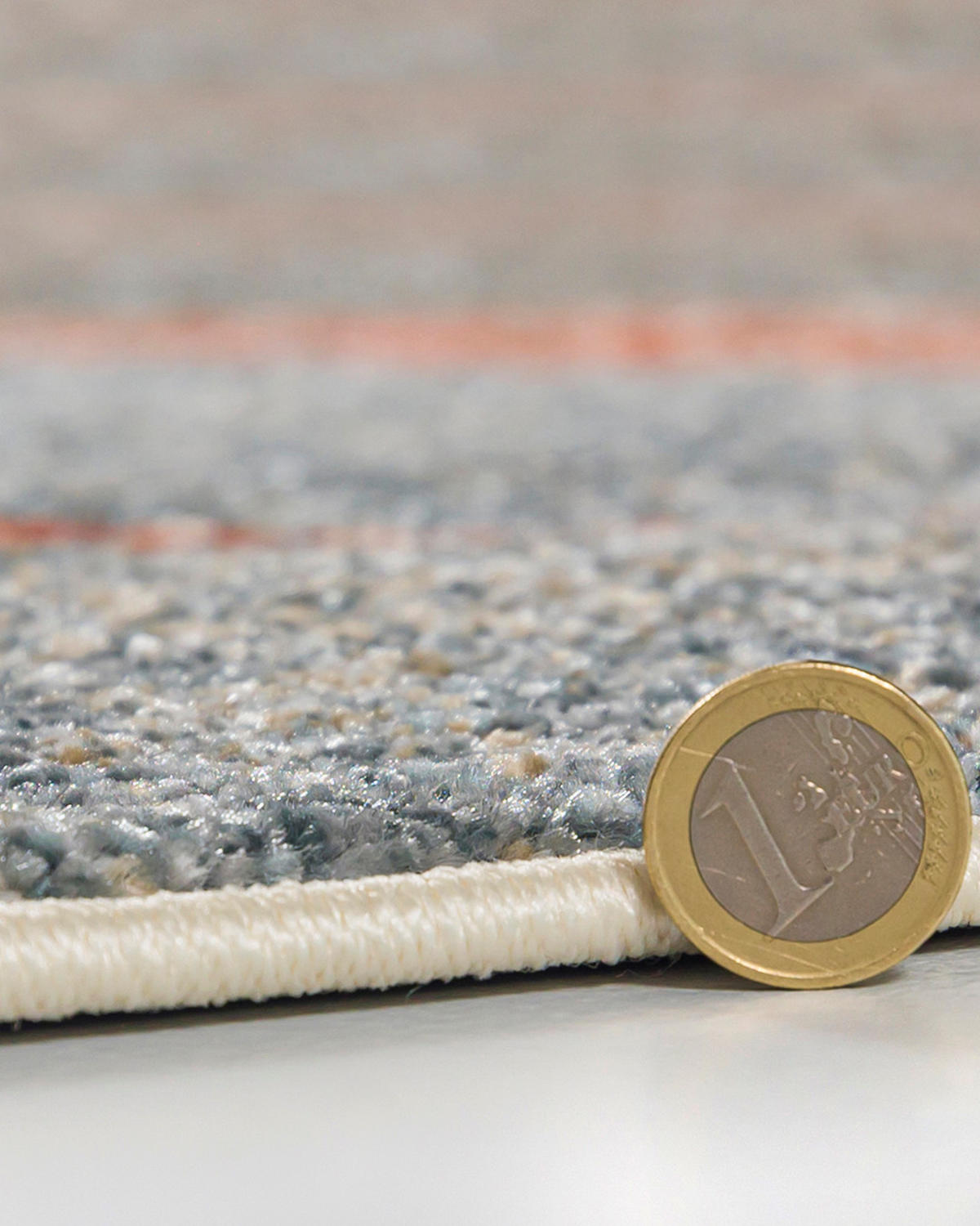 TEPPICH Beige Geometrisch In-Outdoor Pflanzlich Kurzflor Rechteckig 250 x 350 cm - Blaugrau/Multicolor, Textil (250/350cm) - Mazovia