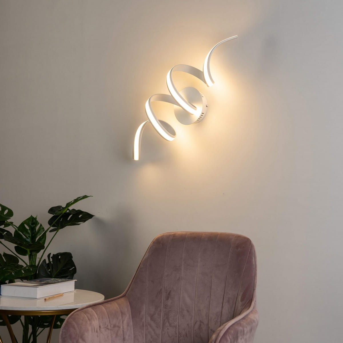 WANDLEUCHTE Kauai, Weiß, 76cm - Weiß, Metall (20/76/76cm) - KOSILUM