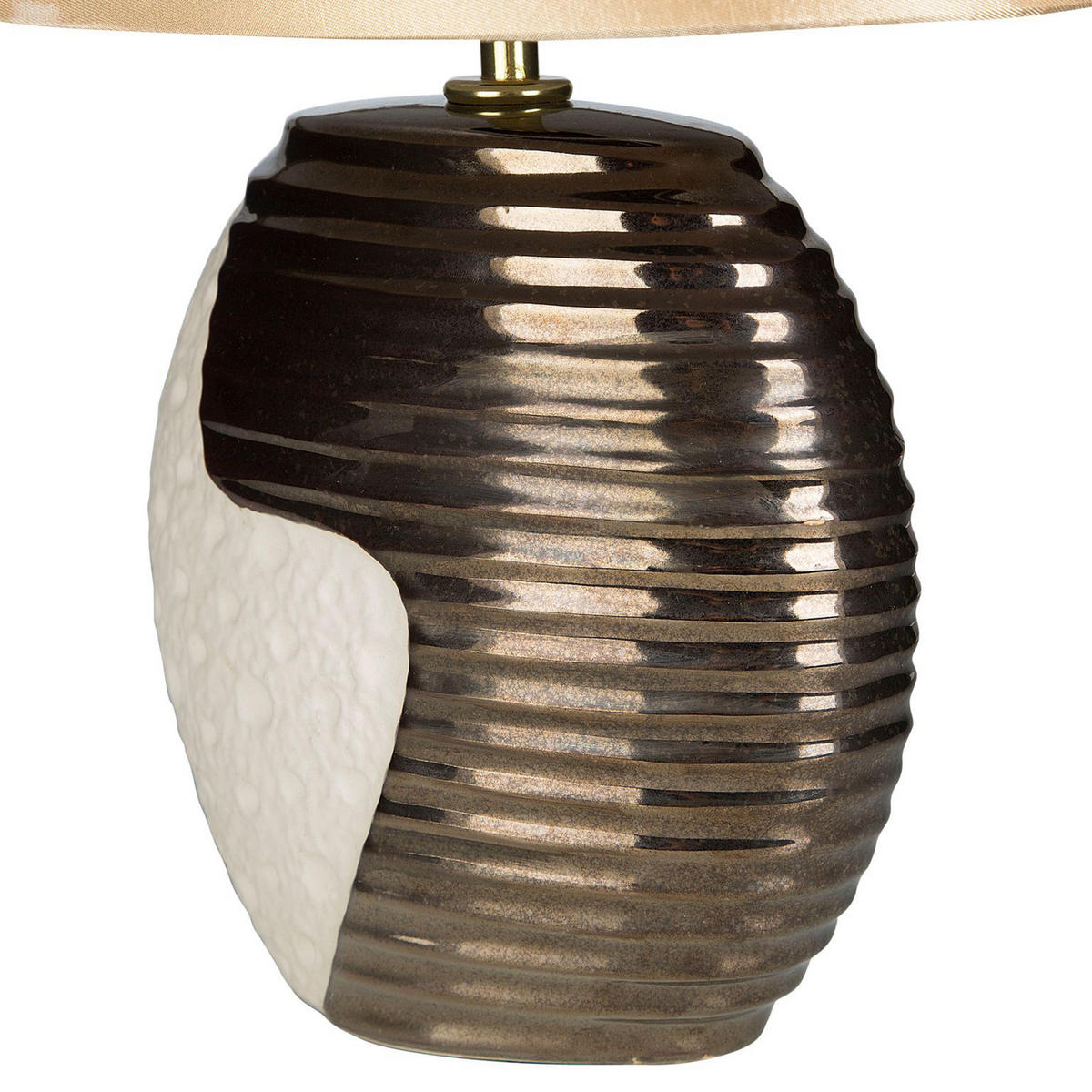 TISCHLAMPE Esla 30/30/41 cm - Messingfarben, Keramik (30/30/41cm) - Beliani