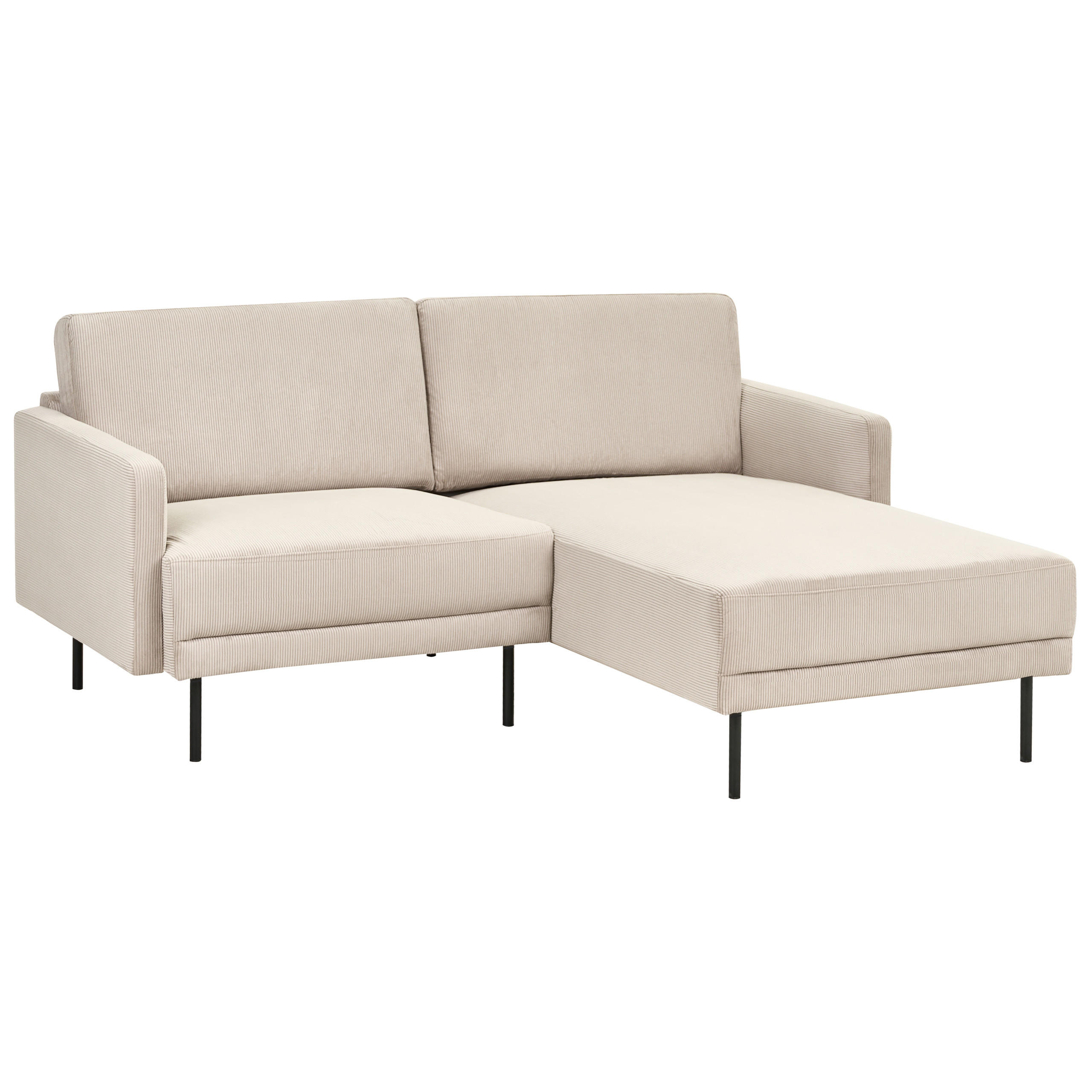 Beliani Ecksofa Beige, Schwarz 192x155 cm