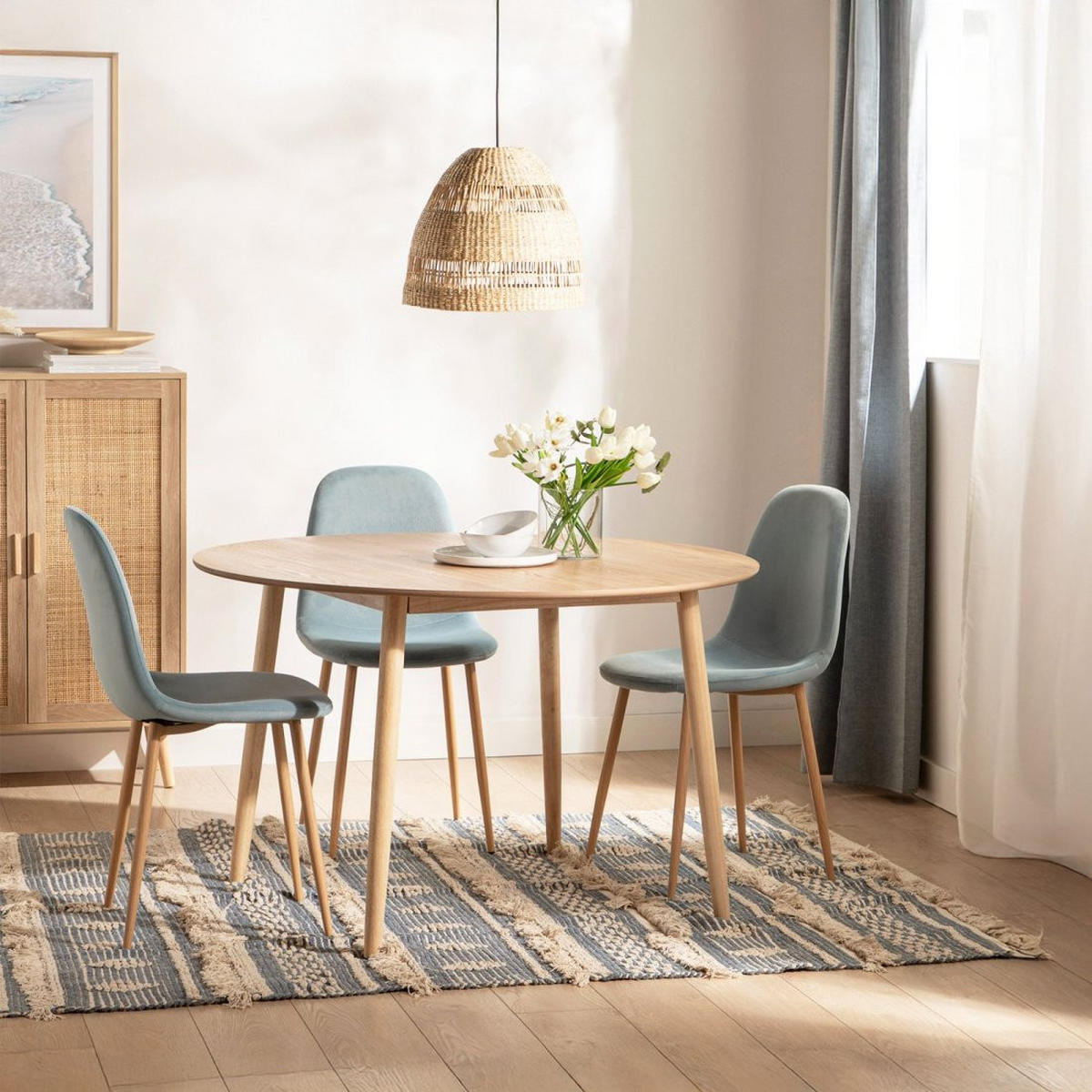 ESSTISCH Mali Natürlich 120 cm x 75 cm - Naturfarben, Holzwerkstoff (120/120/75cm) - Klast Home