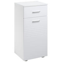 MIDISCHRANK DE-17361 mit Tür, Schublade & verstellbarem Regal Weiß - Weiß, Holzwerkstoff (30/77.5/35cm) - ComfortXL