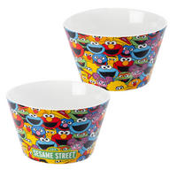MÜSLISCHALE Sesamstraße Alle Freunde Mehrfarbig 500 ml - Multicolor, Keramik (14cm) - United Labels