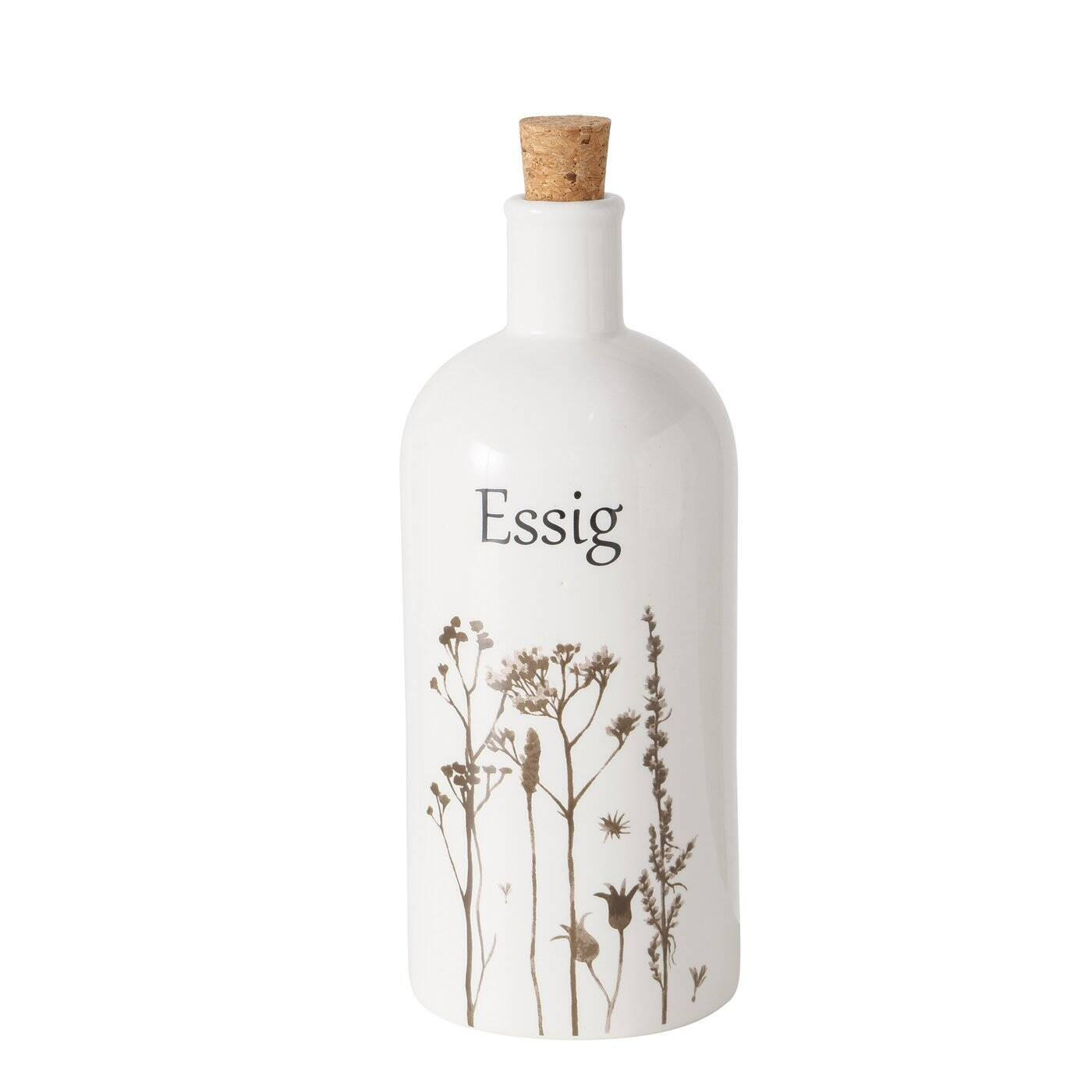 ESSIGFLASCHE Kamina Keramik - Weiß, Keramik (8/22/8cm) - Boltze Home