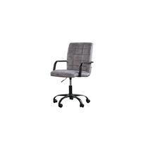 BÜROSTUHL MERLE Silber Velvet - Silberfarben, Textil (52/86/52cm) - KAWOLA
