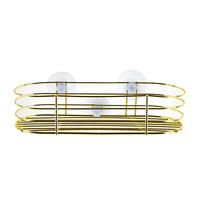 BADEZIMMERABLAGE Carl Gold 24/8.5/5 cm Metall - Goldfarben, Metall (8.5/5/24cm) - Mondex