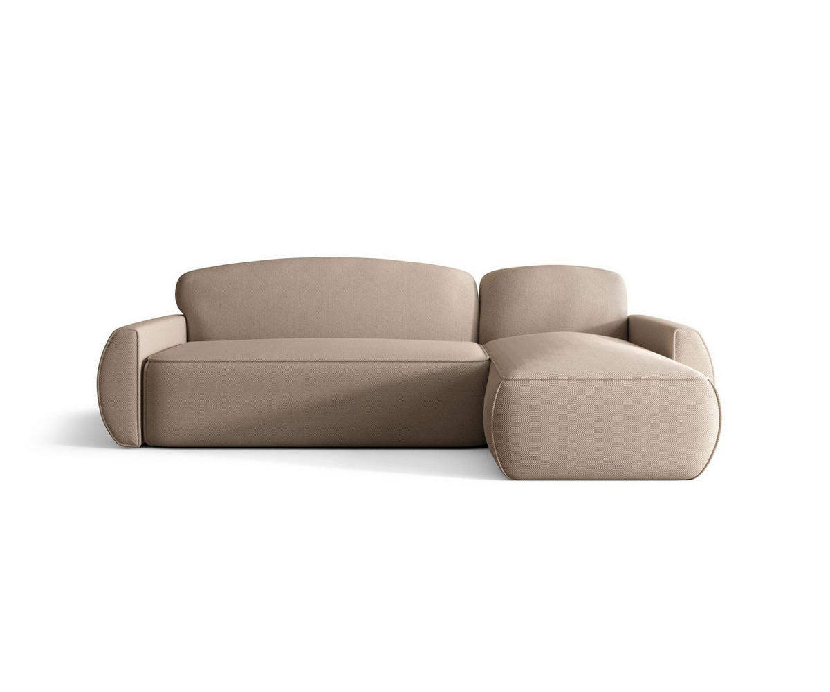 ECKSOFA mit Schlaffunktion LUCAS Curio 15 Rechts - Beige, Textil (240/145cm) - Bedante