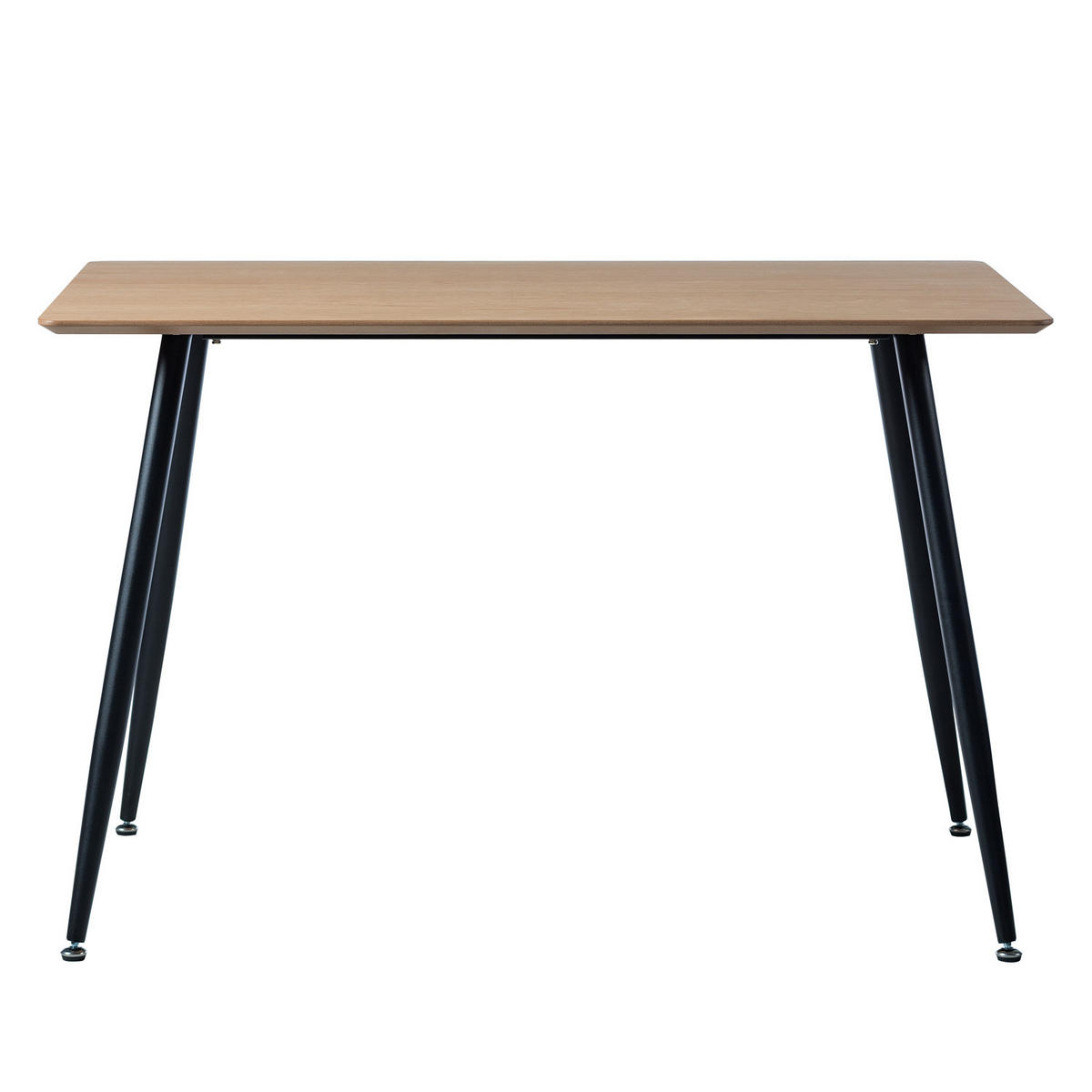 ESSTISCH - Eiche / Schwarz - Eichefarben, Holzwerkstoff/Metall (80/120/75cm) - home24