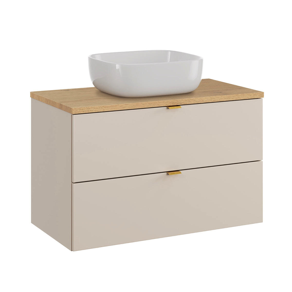 WASCHTISCH 80.6cm Azel Kaschmir - Beige, Holzwerkstoff (80.6/52/46cm) - Petits-meubles