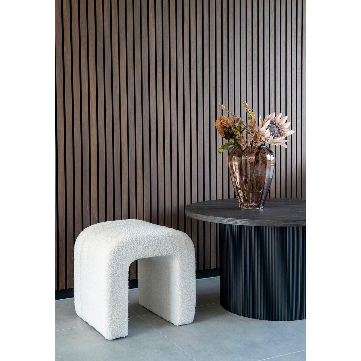 POUF Colma - Weiß, Holzwerkstoff (35/36.5/41cm) - tinkaro