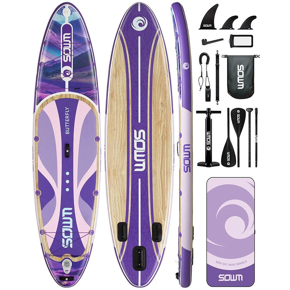 STAND UP PADDLE BOARD Lila - Lila, Kunststoff (335/85cm) - Kaket