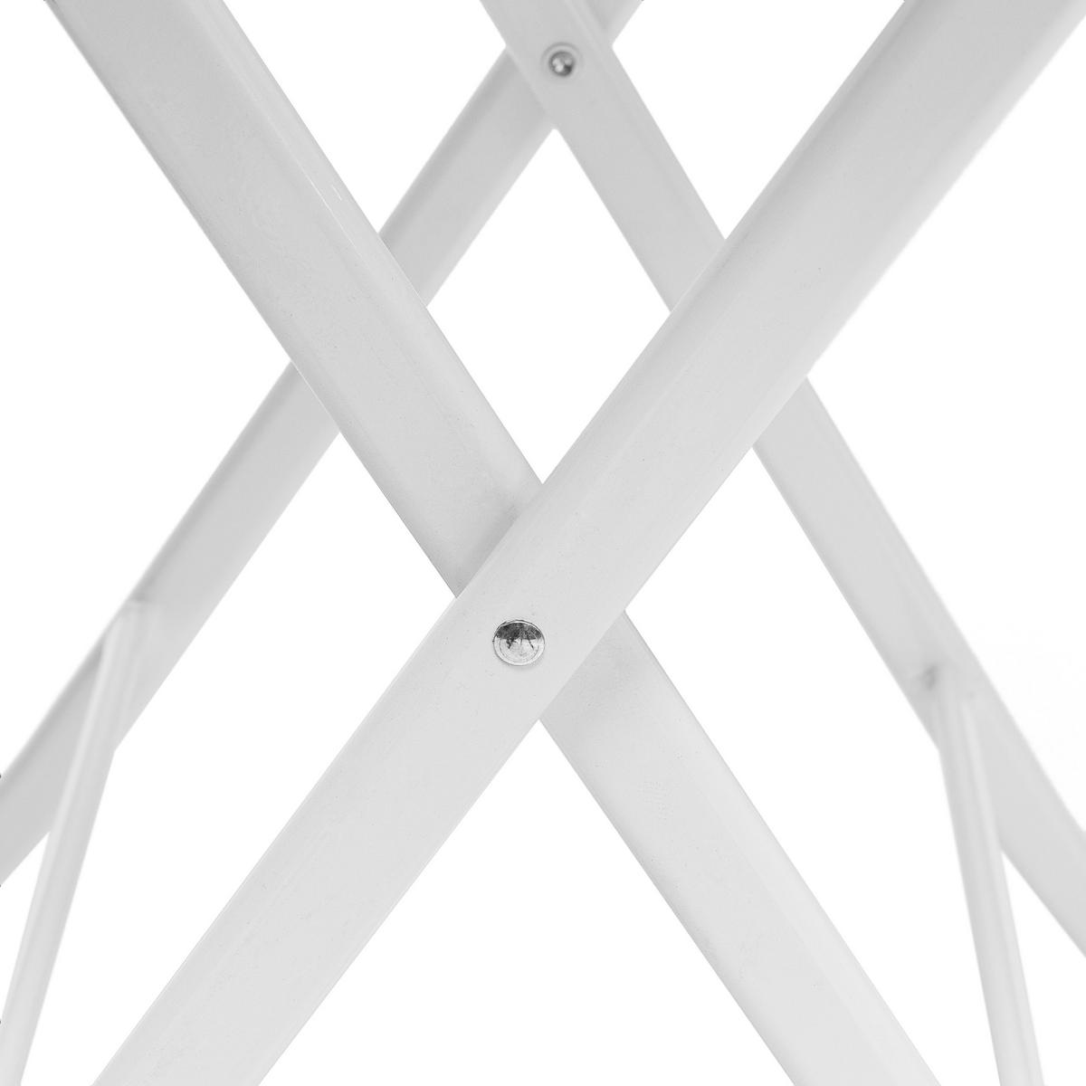 GARTENTISCH - Weiß, Kunststoff/Metall (61.5/61.5/74cm) - Relaxdays