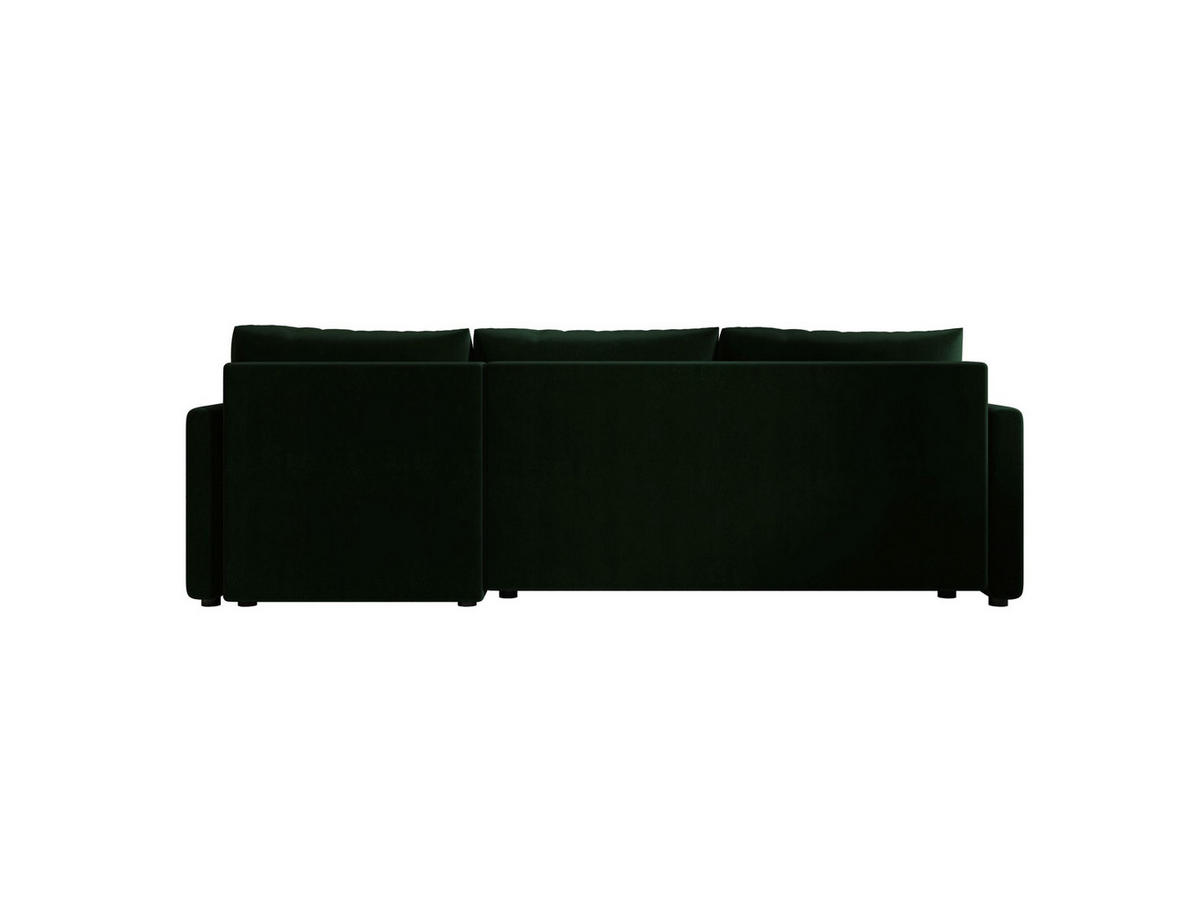 ECKSOFA MOS L BIS Itaka 10 Rechts mit Schlaffunktion - Dunkelgrün, Textil (220/143cm) - Bedante