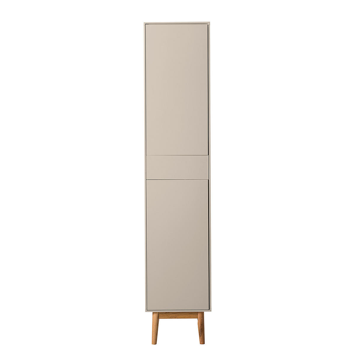HOCHSCHRANK - Taupe/Eichefarben, Holz/Holzwerkstoff (40/195/32cm) - home24