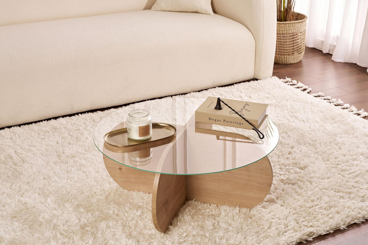 COUCHTISCH aeris hellbraun - Braun, Holz (75/75/35cm) - Habitat Garten