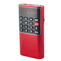 RADIO – Aufnahmefunktion – Rot - Rot, Kunststoff (10/6.1/2.54cm) - DCA