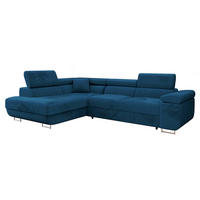 ECKSOFA Torezio, Seite: Links - Blau, Holz/Textil (274/203cm) - MIRJAN24