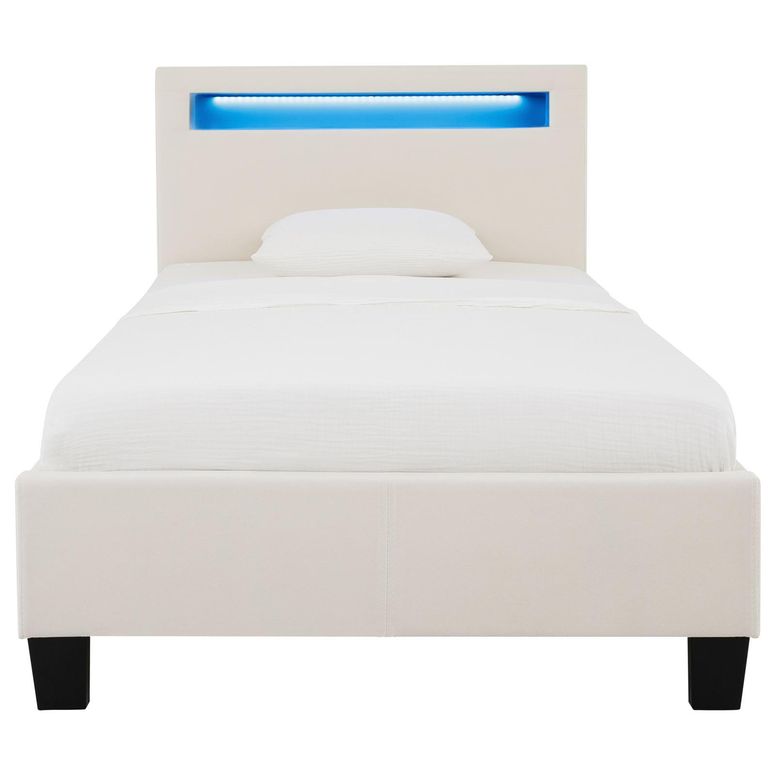 POLSTERBETT BAGO 90x200 cm - Creme, Textil (90/200cm) - IDIMEX