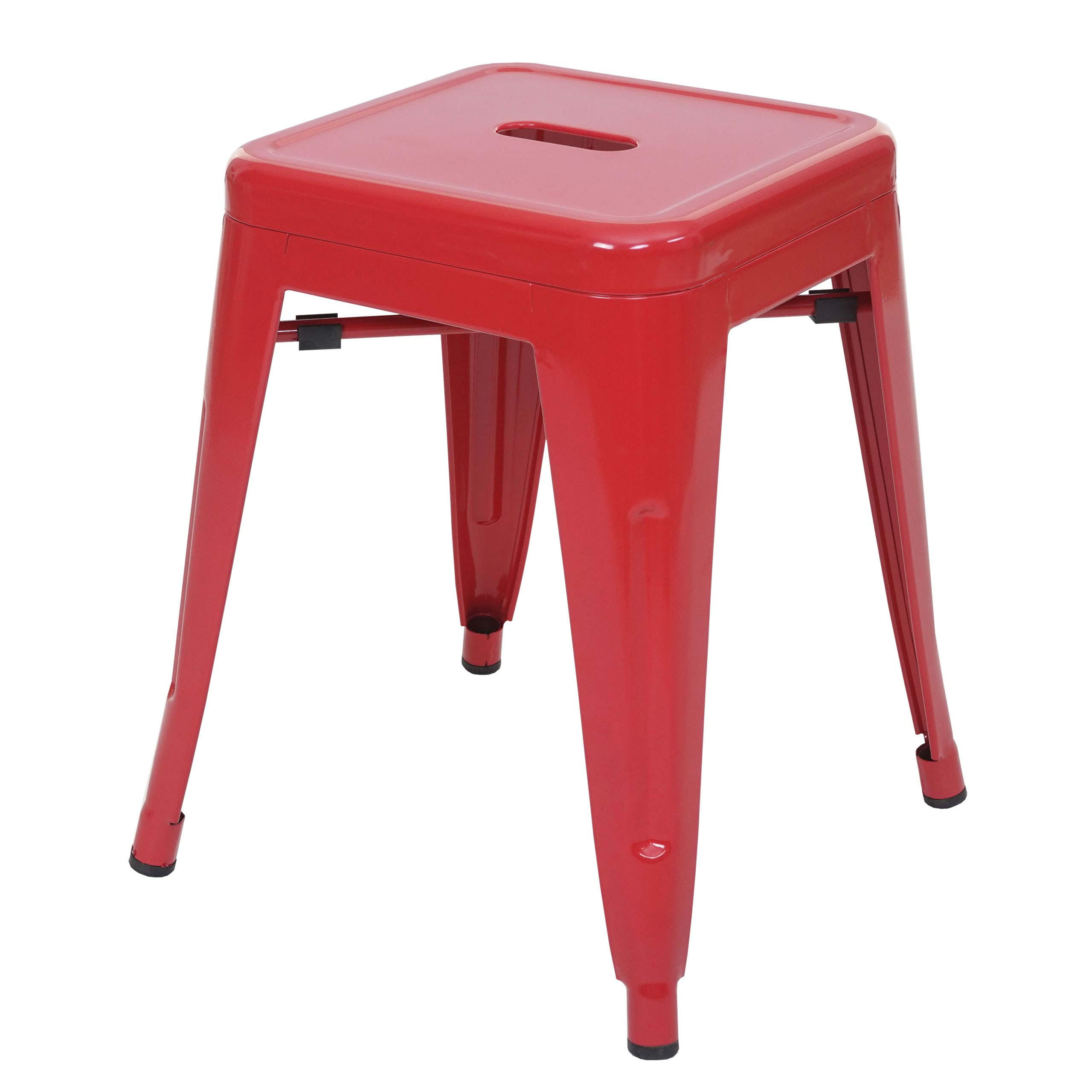 HOCKER METALL Rot 6er-Set - Rot, Metall (39/46/39cm) - MCW