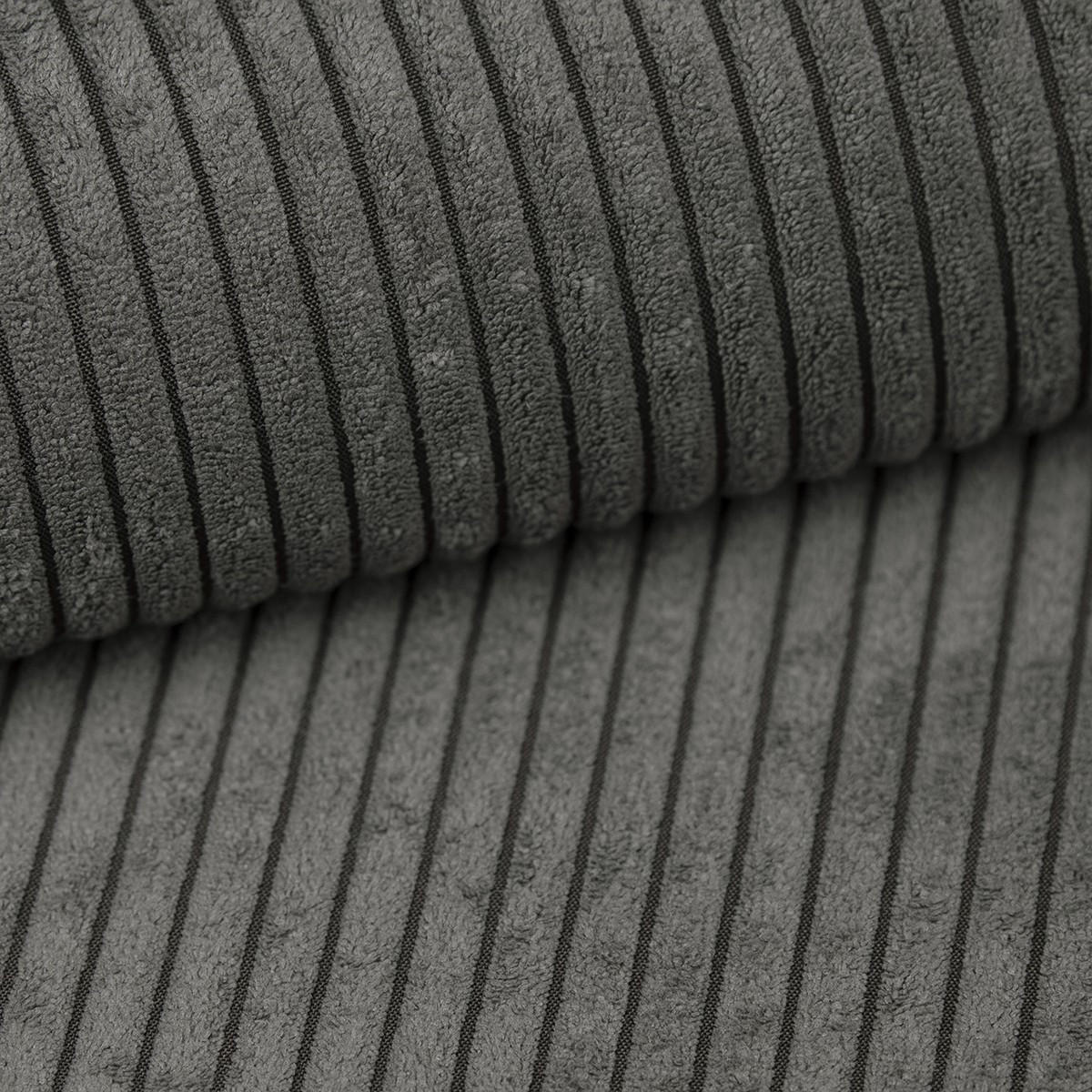 SOFA Roda Grau, Kordsofa mit Schlaffunktion - Grau, Holzwerkstoff/Textil (248/93/96cm) - Bettso