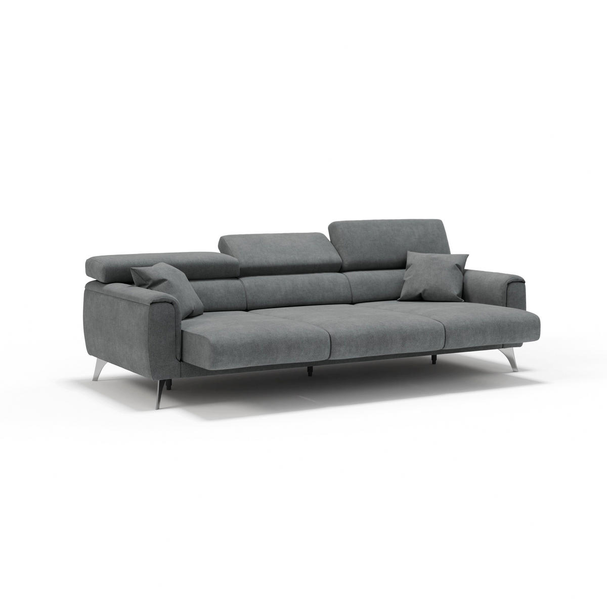 LINEARSOFA Caravaggio - Grau, Textil (244/73/102cm) - Divani.store