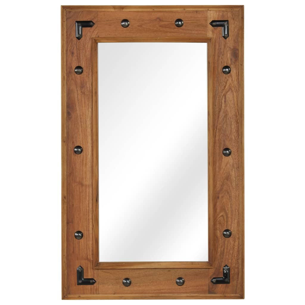 SPIEGEL Akazienholz Massiv 50x80 cm - Braun, Holz (50/80/1cm) - furnicato