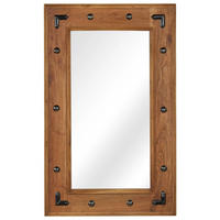 SPIEGEL Akazienholz Massiv 50x80 cm - Braun, Holz (50/80/1cm) - furnicato