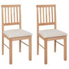 ESSZIMMERSTUHL 2er-Set Heller Holzfarbton Orono - Hellbraun/Beige, Holz (40/92/50cm) - Beliani