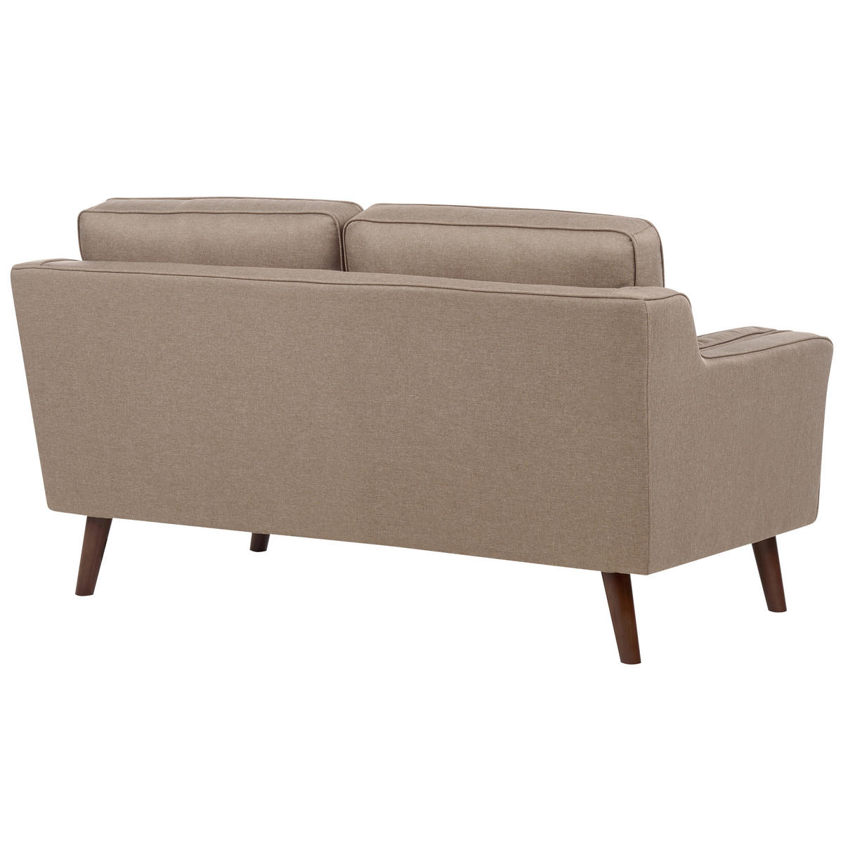 2-SITZER-SOFA hellbraun Lokka - Hellbraun/Braun, Textil (150/85/83cm) - Beliani