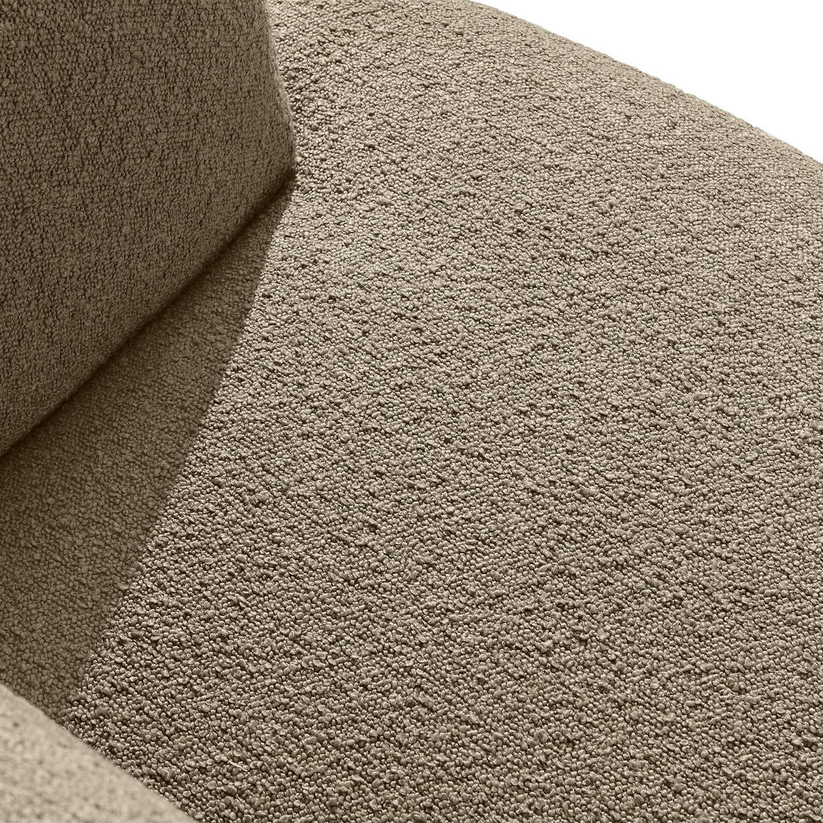 ECKSOFA LINKS VIRA, Beige, Bouclé - Beige/Schwarz, Holz/Holzwerkstoff (300/160cm) - KONSIMO®