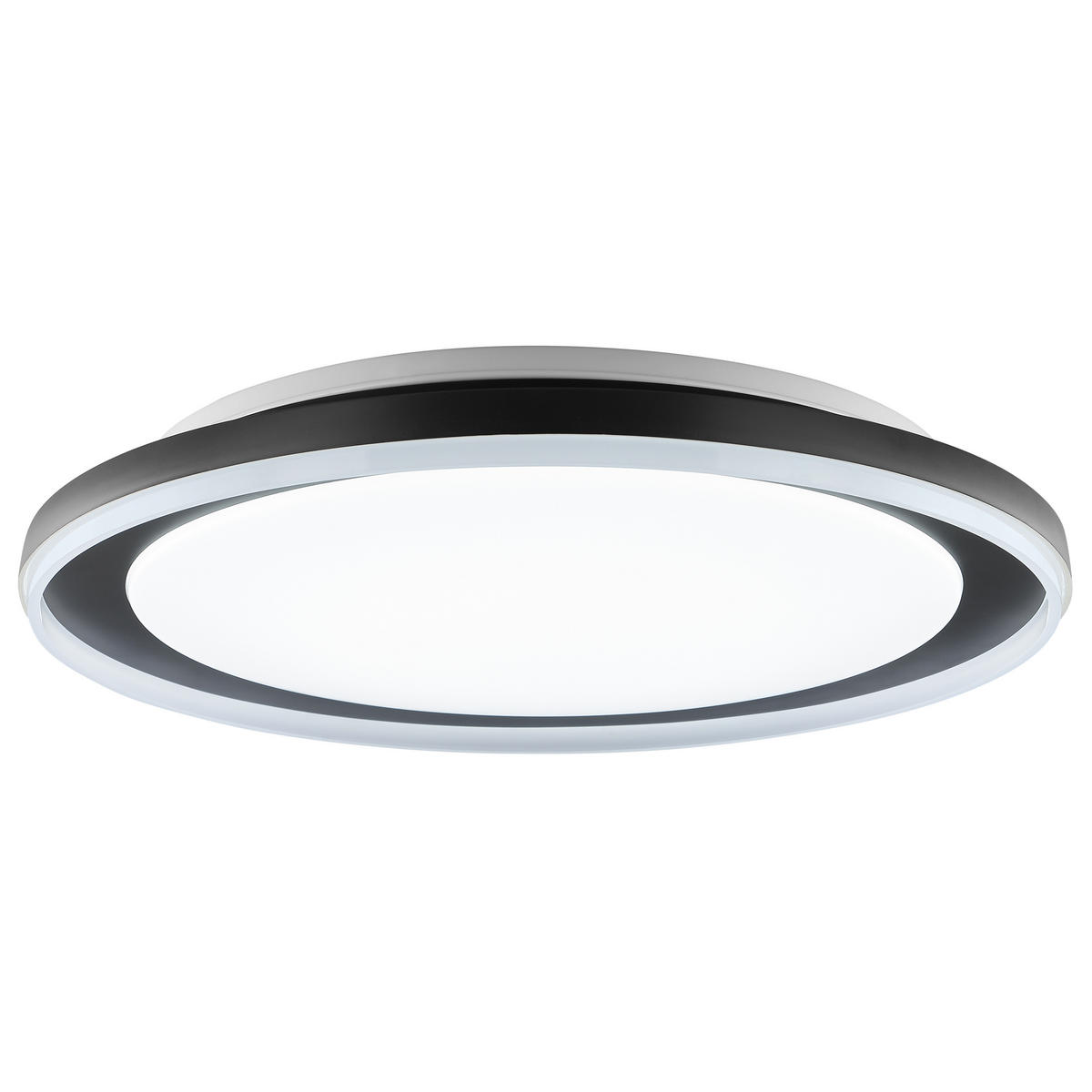 LED DECKENLEUCHTE Pederson Schwarz 45/45/9,5 cm - Schwarz, Metall (45/45/9.5cm) - Brilliant