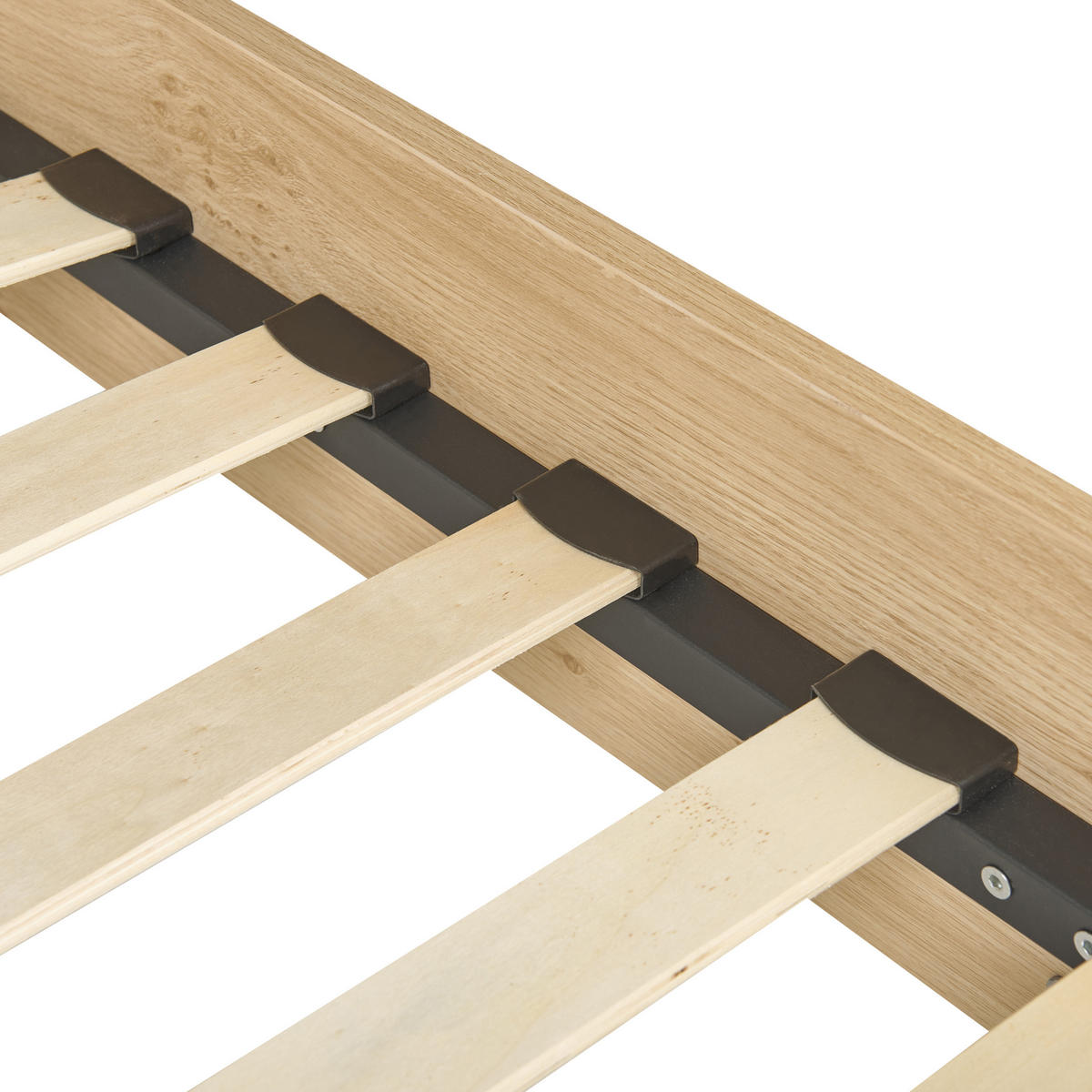 BETT 160/200cm Heller Holzfarbton Monpazier - Hellbraun, Naturmaterialien (160/200cm) - Beliani