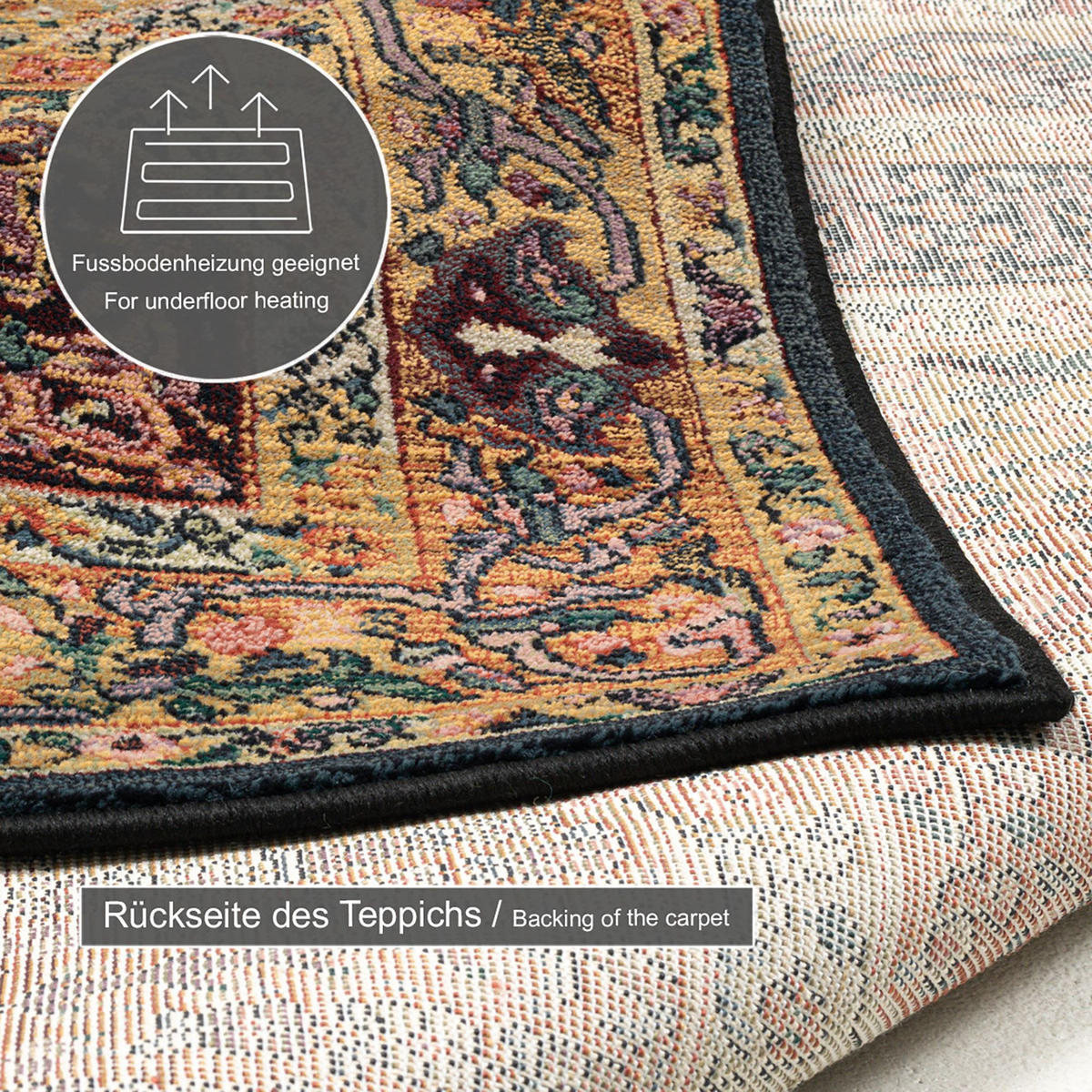 WEBTEPPICH Gabiro 190 40x60 cm - Multicolor, Textil (40/60cm) - THEKO