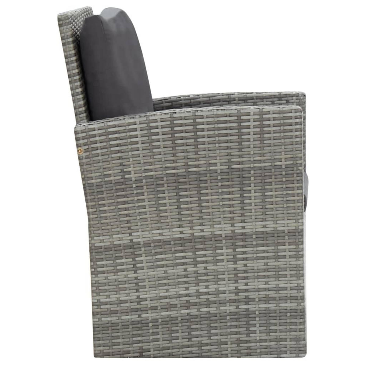 DINING-LOUNGESET mit Auflagen für 8 Personen, aus PE-Rattan, Braun, 5-teiliges Set - Dunkelgrau/Grau, Kunststoff/Textil - vidaXL